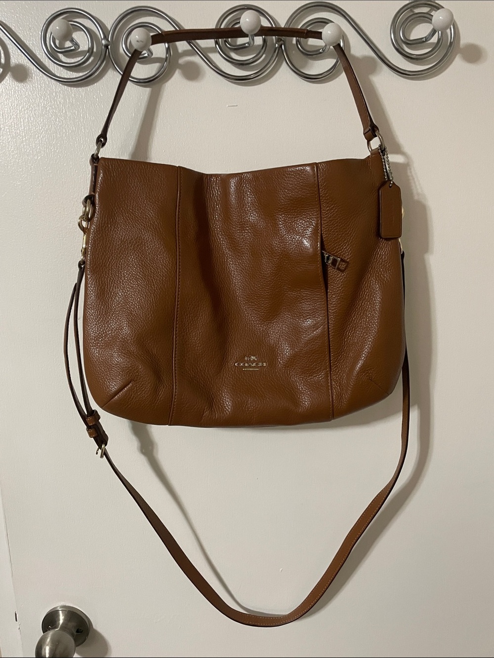 Coach Madison Isabelle Brown Leather Hobo Bag